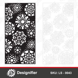 You can create exceptional decorations by using Everbloom Flowers Privacy Screen DXF LS0043 digital design in windows, doors, wall screens, stained glass, garden fences, and wall painting
