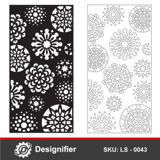 You can create exceptional decorations by using Everbloom Flowers Privacy Screen DXF LS0043 digital design in windows, doors, wall screens, stained glass, garden fences, and wall painting
