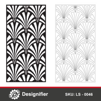 Create awesome decorations by using Fan Pattern Privacy Screen DXF LS0046 in doors, windows, garden fences, wall screens and many decorative applications