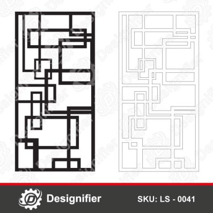 You can use Random Squares Privacy Screen DXF LS0041 digital design for windows, Mid-Century Style Decoration, Furniture decorating, garden fences, and doors