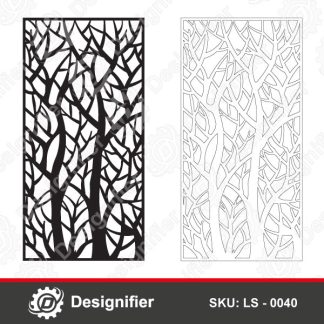 You can use Tree Trunks Privacy Screen DXF LS 0040 digital design to make awesome decorations in windows, doors, wall screens, stained glass, garden fences, and many decorative applications