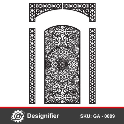 You can use the Center Mandala Ornament Gate DXF GA0009 digital vector design to make an excellent and luxurious gate for villas, or houses