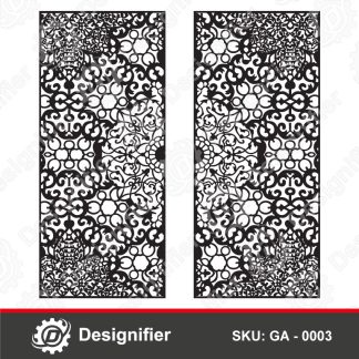 You can make an Awesome Metal Gate for a house or villa by using Corner Ornament Gate DXF GA0003 vector design