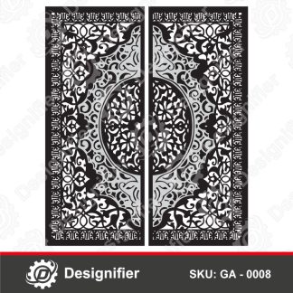 You can make awesome gates and doors by using digital vector design Double Layer Ornament Gate GA0008