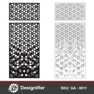 You can use Intersect Circles Black Shade Door DXF digital vector design to make modern and stylish doors, gates, and windows for houses