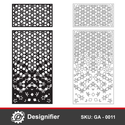 You can use Intersect Circles Black Shade Door DXF digital vector design to make modern and stylish doors, gates, and windows for houses