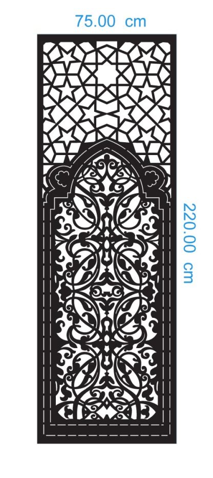Islamic Symmetric Ornament Door GA0007 Dimensions