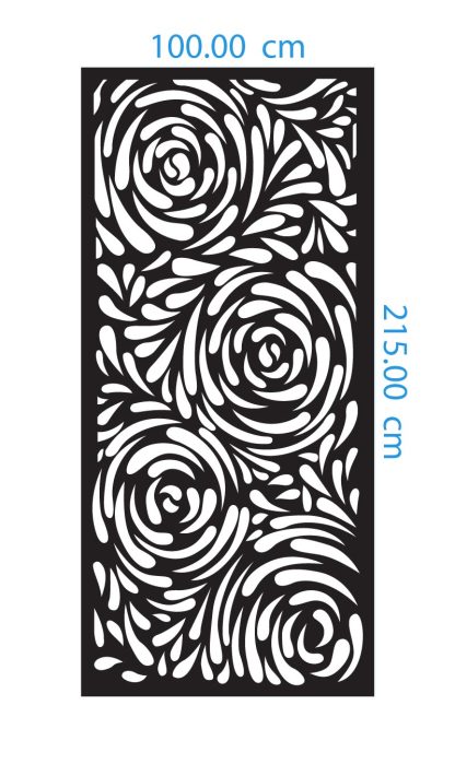 Leaf Flow Door DXF GA0006 Dimensions