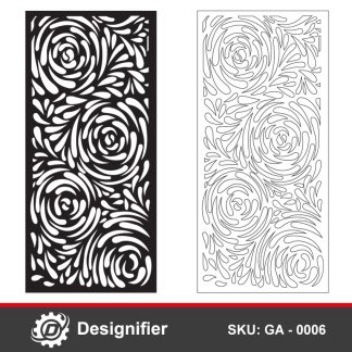 You can make modern and stylish doors by using Leaf Flow Door DXF GA0006 digital vector design
