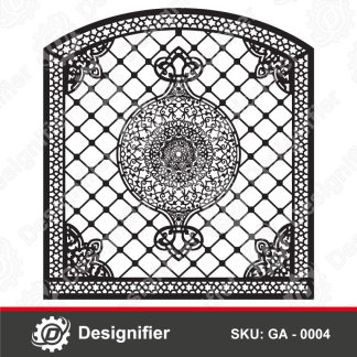 You can use Mandala Single Door DXF GA0004 digital design to make a wonderful and luxurious gate for villas, or houses