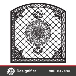 You can use Mandala Single Door DXF GA0004 digital design to make a wonderful and luxurious gate for villas, or houses