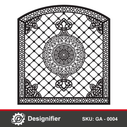 You can use Mandala Single Door DXF GA0004 digital design to make a wonderful and luxurious gate for villas, or houses