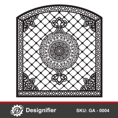 You can use Mandala Single Door DXF GA0004 digital design to make a wonderful and luxurious gate for villas, or houses