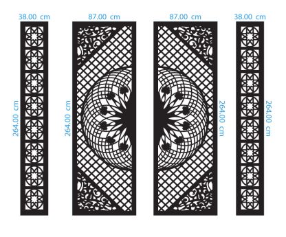 Modern Mandala Gate DXF GA0016 Dimensions