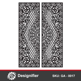 Oriental Large Corner Gate DXF GA0017 Vector Design Enables you to make a simple and luxurious gate for villas, or houses
