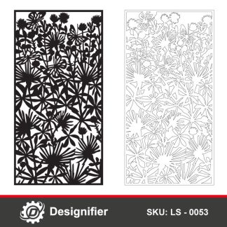 You can use Entangled Flowers Privacy Screen DXF LS0053 to make a nice decorative panel for nature lovers