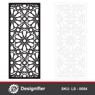 You can make an awesome Islamic privacy screen by using Islamic Lines Ornament DXF LS0054 vector design