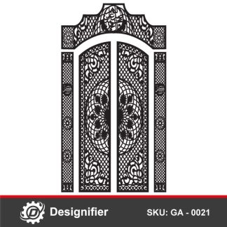 You can create awesome modern gates for villas, or houses by using Mandala Islamic Words Gate DXF GA0021 Vector file for Laser or Plasma Cutting