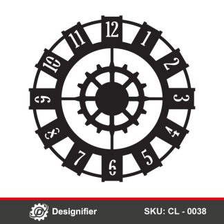You can also use the Vintage Gear Wall Clock DXF CL0038 digital file to make awesome wall clocks for friends or clients