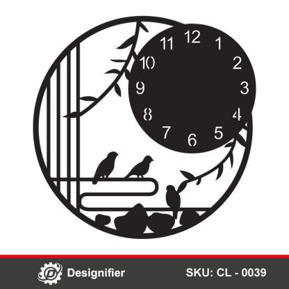 You can create an awesome wall clock by using Birds Nature Wall Clock DXF CL0039 vector file for laser cutting technology or CNC