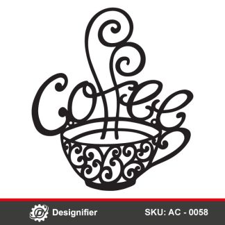 You can create a creative touch on your walls by using Funny Coffee Steam Art DXF AC0058 vector design with laser cutter or CNC