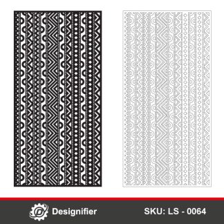 You can create innovative decorative panels by using Indigenous Pattern Privacy Screen DXF LS0064 vector design with Laser and CNC cutting or engraving technology