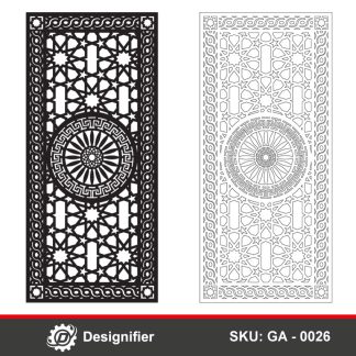 You can create an awesome Door by using the Arabesque Versace Mandala Door DXF GA0026 vector file in Laser or Plasma-cutting manufacturing