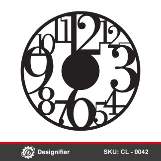 You can make a perfect gift or wall clock by using Random Digits Wall Clock DXF CL0042 vector design by Laser cut or CNC operations
