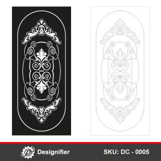 You can use Scrolls Decorative Ornament DXF DC0005 vector file in many decorative applications like CNC and Laser engraving  many materials