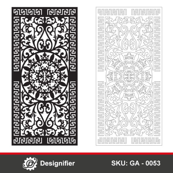 You can make a luxury door by using Modern Floral Branches Gate DXF GA0053 in Laser cut and Plasma CNC operations