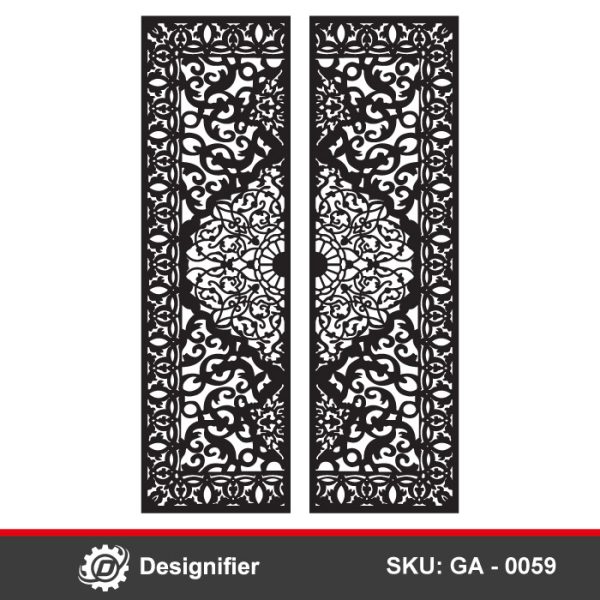 You can make luxurious gates by using the Classic Square Mandala Gate DXF GA0059 vector file for Laser cut or Plasma metal manufacturing