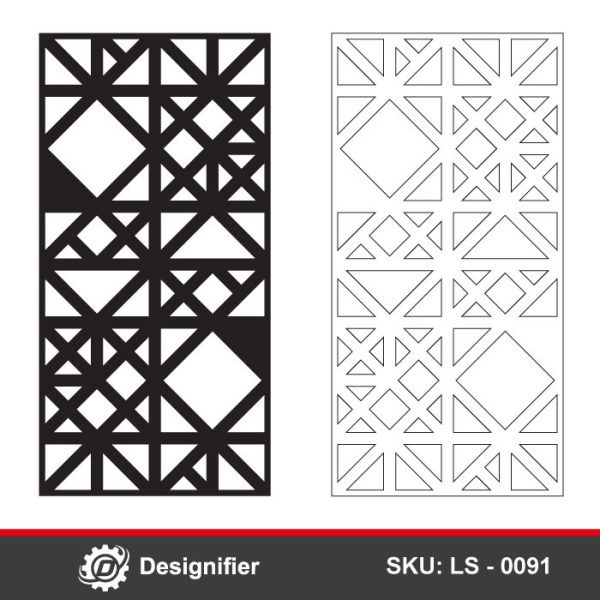 You can make a simple room divider by using the Diagonal Square Privacy Screen DXF LS0091 vector file for Laser cutting or CNC manufacturing