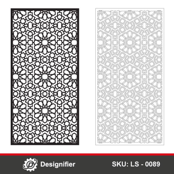 You can make an awesome Islamic room divider by using the Islamic Arabesque Privacy Screen DXF LS0089 digital vector file in Laser cutting or CNC machining