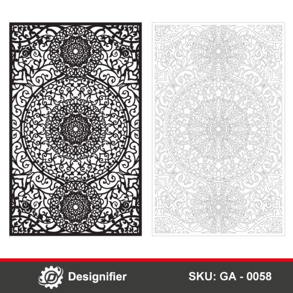 You can create fantastic gates by using the Islamic Mandala Gate DXF GA0058 vector file in Laser or Plasma CNC cutting