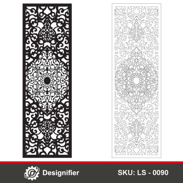 You can create amazing doors or room dividers by using the Oriental Door Ornaments DXF LS0090 vector file in Laser cutting, Plasma cutting, or CNC operations
