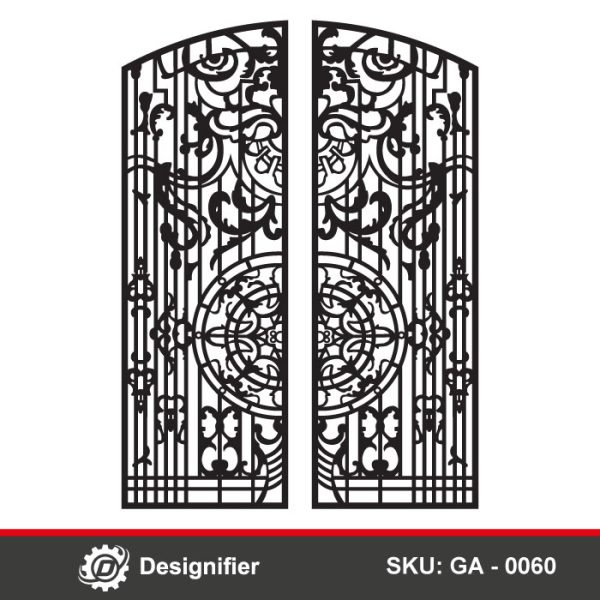 You can make a simple and nice gate by using the Scattered Motifs Gate DXF GA0060 vector design for Laser cutting or Plasma cutting
