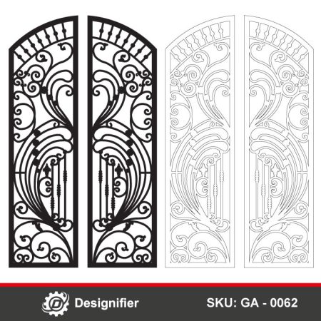 You can make simple metal gates using the Wings Scrolls Gate DXF GA0062 vector file in Fiber Laser cut or Plasma CNC cutting