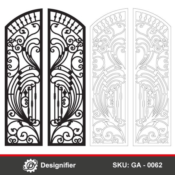 You can make simple metal gates using the Wings Scrolls Gate DXF GA0062 vector file in Fiber Laser cut or Plasma CNC cutting