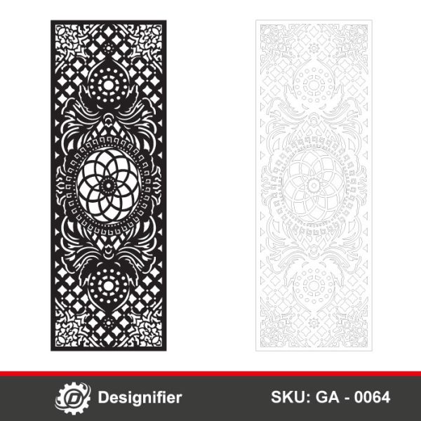 You can make awesome doors by using the Lotus Flower Door DXF GA0064 vector design in Laser cutting or Plasma CNC metal manufacturing