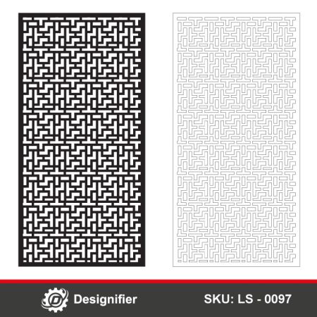 You can make geometric Room dividers by using the Maze Pattern Privacy Screen DXF LS0097 in Laser cut and CNC manufacturing