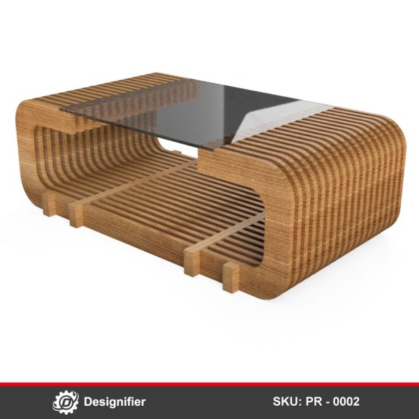 You can make an awesome table by using the Parametric curved coffee table DXF PR0002 in wood CNC manufacturing 