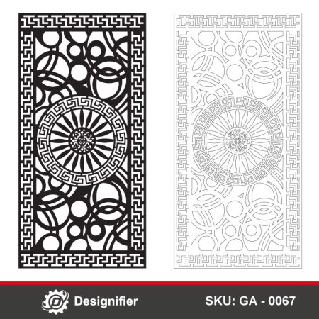 You can make awesome doors by using the Fantasy Curves Versace Door DXF GA0067 vector file in laser cutting or plasma cutting