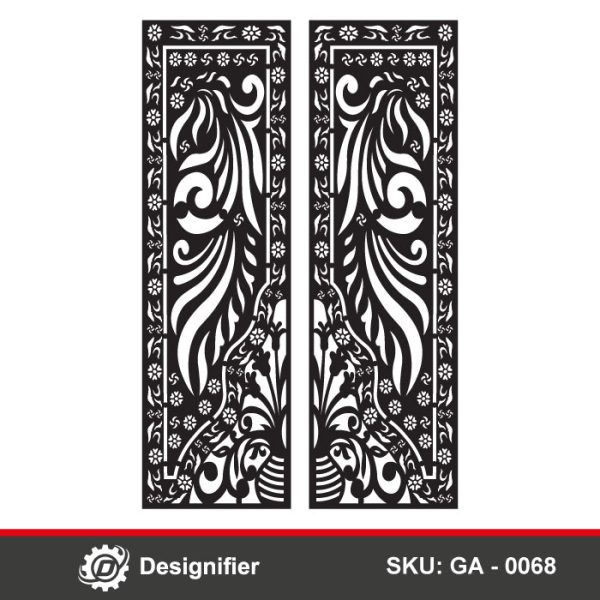 You can make a simple and nice gate by using the Floral Border Gate DXF GA0068 vector file in laser cutting and plasma cutting operations