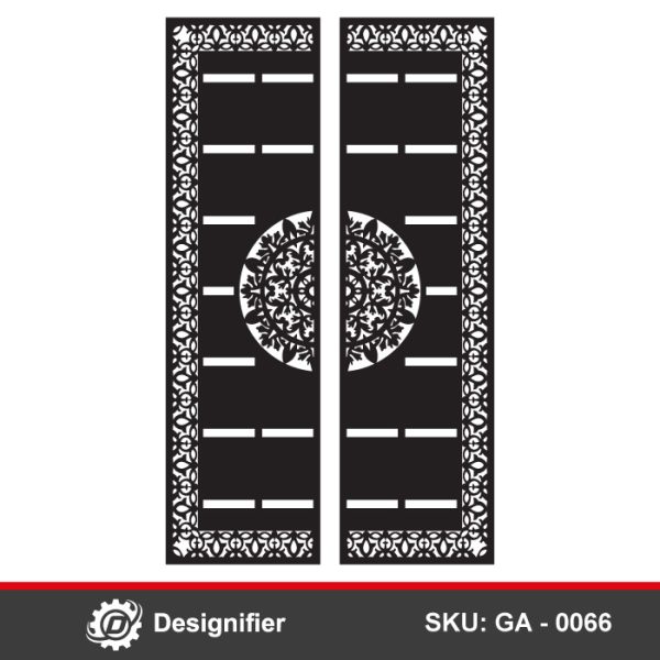 You can make a simple gate by using the Floral Mandala Gate DXF GA0066 vector in Laser cut or Plasma cut, or CNC operations