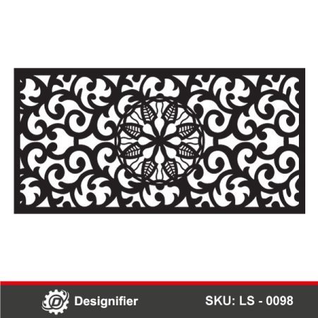 You can use the Floral Ornament Handrail DXF LS0098 to make a stunning handrail in houses or villas by Laser cutting or CNC manufacturing