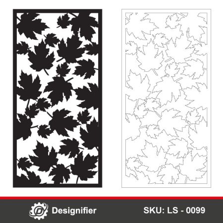 You can use Maple Leaves Privacy Screen DXF LS0099 to make a creative room divider by laser cutting or CNC cutting operations