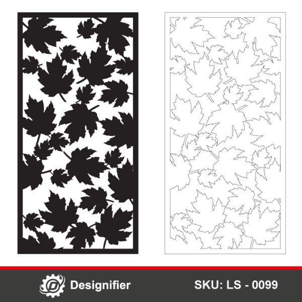 You can use Maple Leaves Privacy Screen DXF LS0099 to make a creative room divider by laser cutting or CNC cutting operations