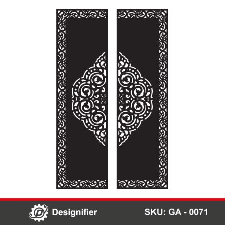 You can manufacture awesome gates by using the Vintage Frame Mandala Gate DXF GA0071 vector file in fiber laser cutting or CNC manufacturing