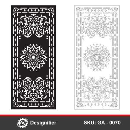 You can make simple and nice doors by using the Yoga Symbol Door DXF GA0070 vector design in laser cut or plasma, or any CNC operations