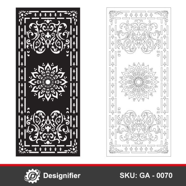You can make simple and nice doors by using the Yoga Symbol Door DXF GA0070 vector design in laser cut or plasma, or any CNC operations